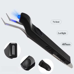Eyelash extensions UV Light lash curing light on Tweezers UV LED