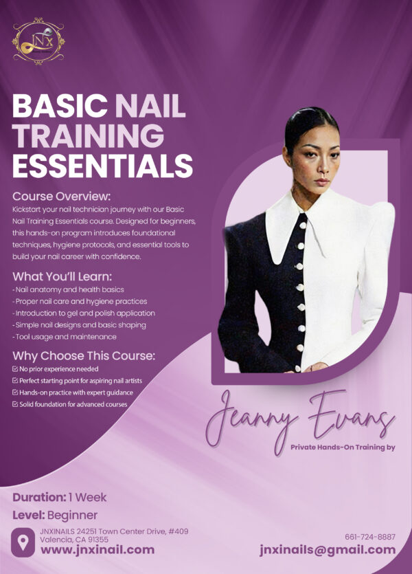 Nail Training Essentials Basic Course $1495 (2 days)